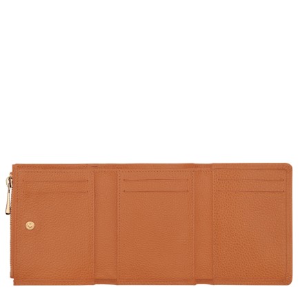 LONGCHAMP LE FOULONNÉ PORTEFEUILLE COMPACT AMBRE