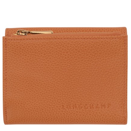 LONGCHAMP LE FOULONNÉ PORTEFEUILLE COMPACT AMBRE