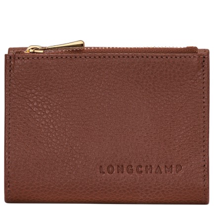 LONGCHAMP LE FOULONNÉ PORTEFEUILLE COMPACT CAFÉ