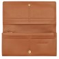 LONGCHAMP LE ROSEAU SLEEK PORTEFEUILLE LONG À RABAT CAJOU