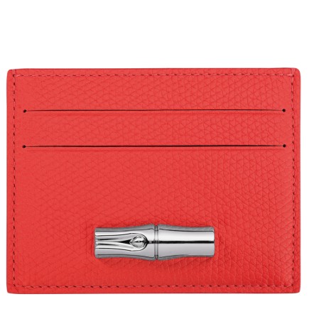 LONGCHAMP ROSEAU PORTE-CARTES VERMILLON