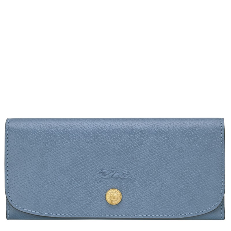 LONGCHAMP ÉPURE PORTEFEUILLE LONG À RABAT ARDOISE